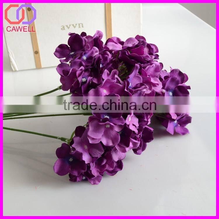 5 heads blue and white hydrangea bouquet cheap artificial hydrangea flower