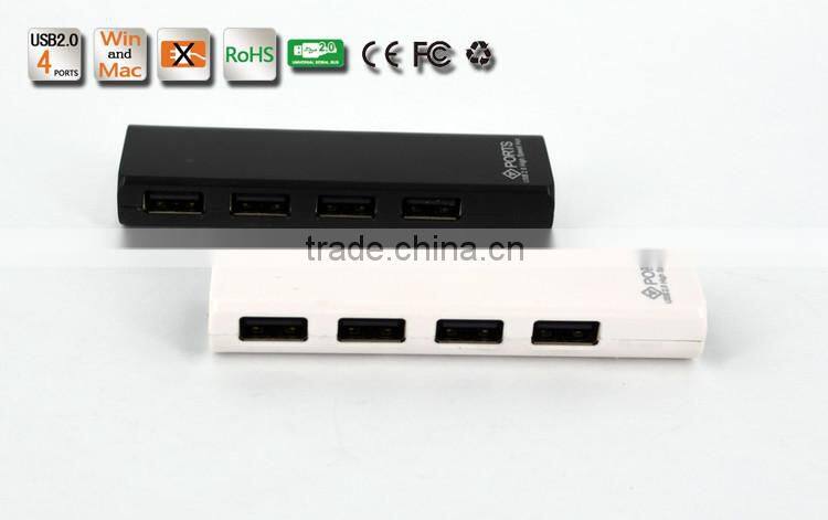 New-type usb por hub, Low Cost Portable Light 4 port usb 2.0 hub from usb hub suppliers with Plastic Casing