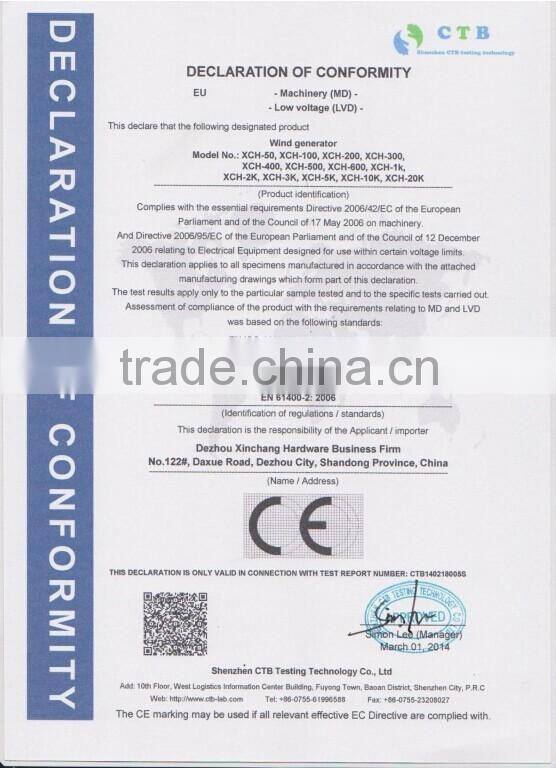 Sufficient power 50W 300Rpm AC 12V 24V wind generator