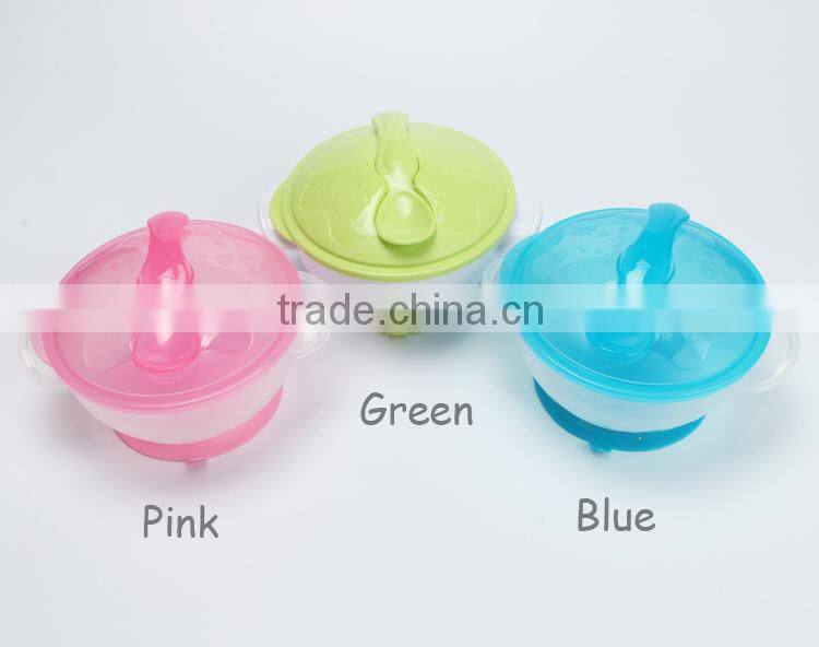 High quality BPA free pp plastic baby training bowl with sucker