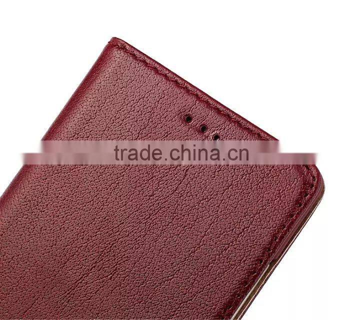 Luxury design fashion book style for huawei ascend p8 real flip wallet leather phone case