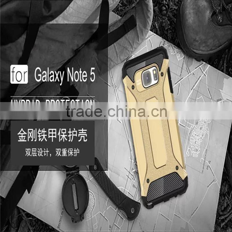 Hybrid Armor Style Dual Layer Rugged TPU+PC Case cover for Samsung note 5, for Samsung Note 5 Combo Case