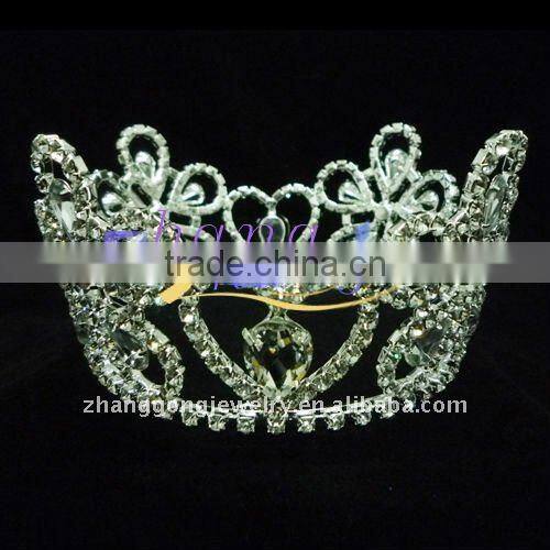 fashion newest design fully round bridal crown