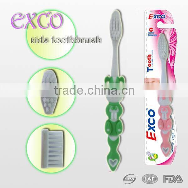 3D OEM monkey model kids toothbrush with FDA