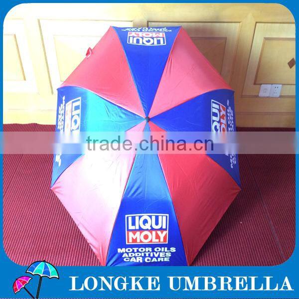 2 fold 30" radius polyester with sliver coating auto open advertising golf umbrella for promotion