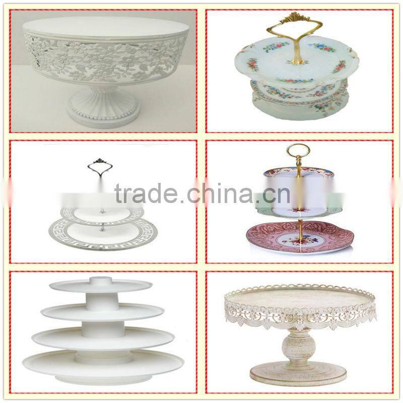2013 elegant white cake holder customized hotsale