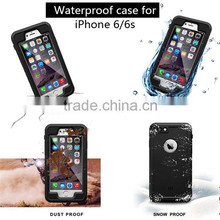 100% Seal Waterproof Phone Case for iPhone 6 6S White IP68 Mobile Housing