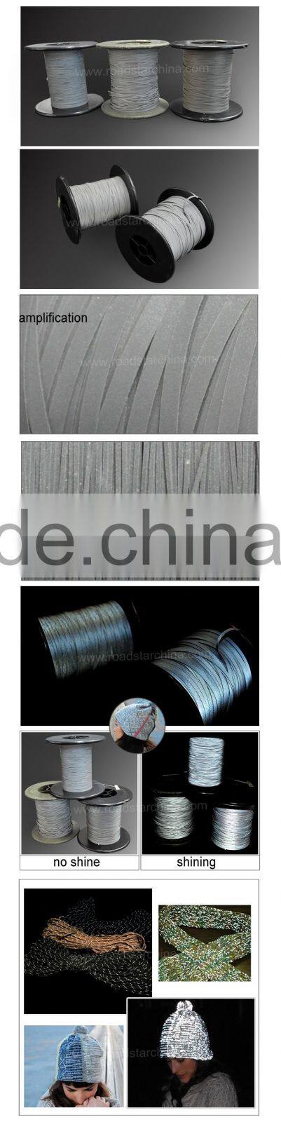 0.5mm width double sided high visibility reflective sewing thread