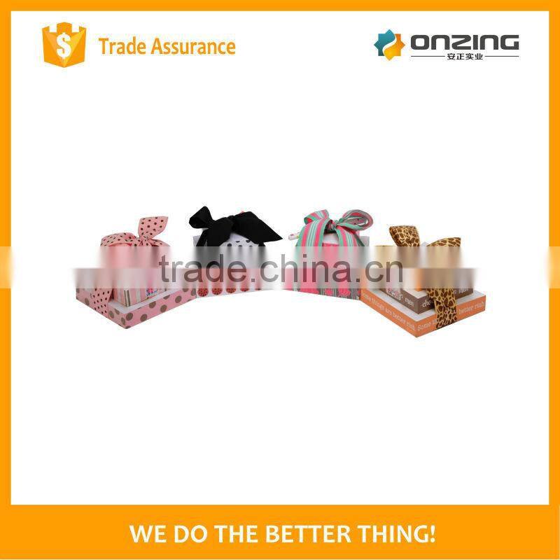 Onzing well-sold memo pad with silk ribbon