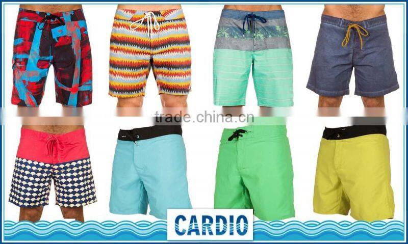 Fly Closure 11% Spandex embroidery logo mens borad shorts