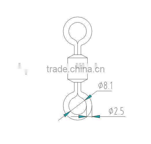 tuna longline Fishing Plain body round eye Rolling Swivel