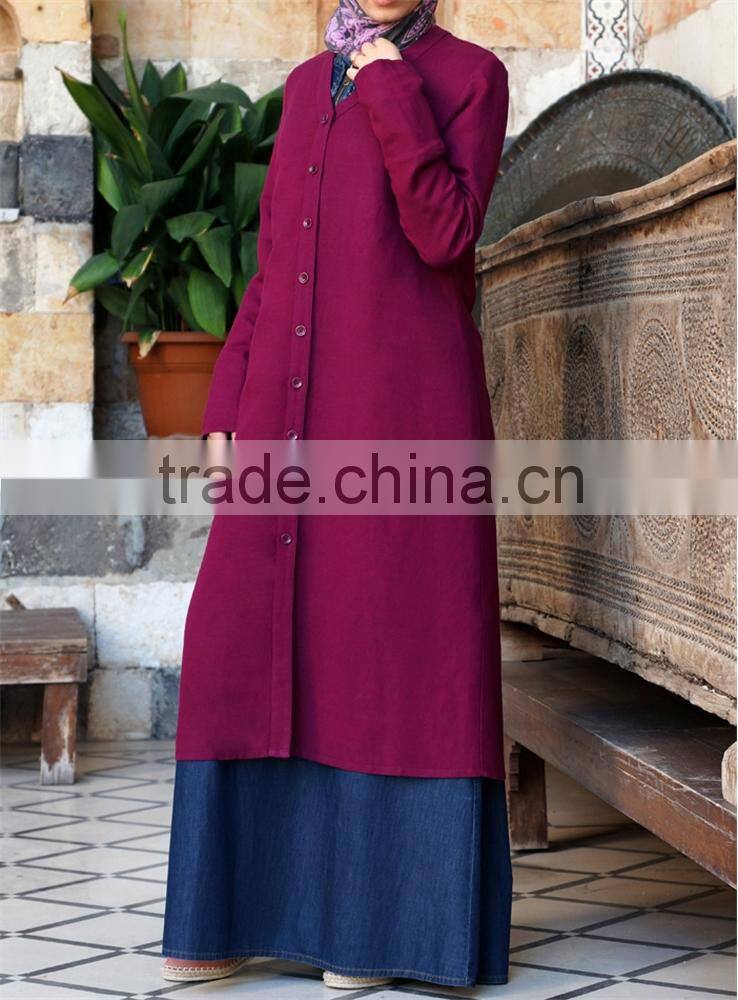 OEM service China factory custom made Wholesale ethnic muslim cardigant jacket top