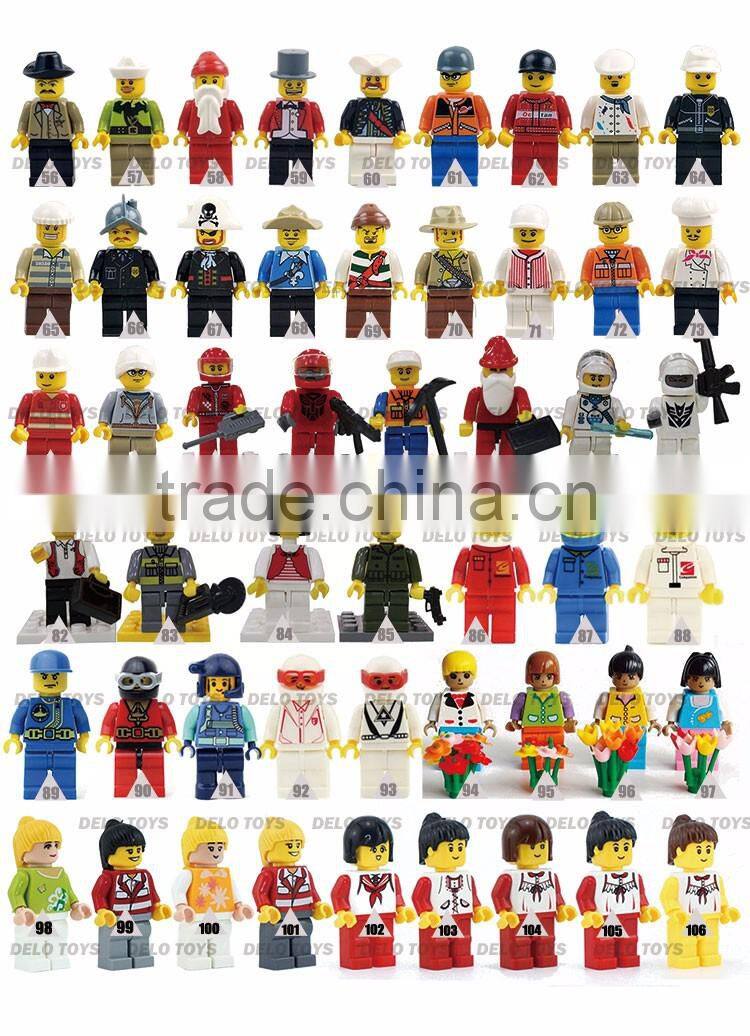 2016 hot items online plastic toys ABS materiel building blocks bricks bulk mini figures mixed DE00079-11