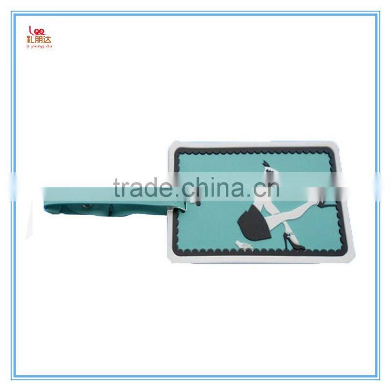 Custom made travel 3D soft pvc luggage tag, OEM custom travel wholesale silicone luggage tag