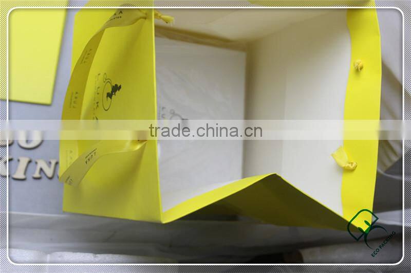 Coated paper bag gloss Chocolate paper bag