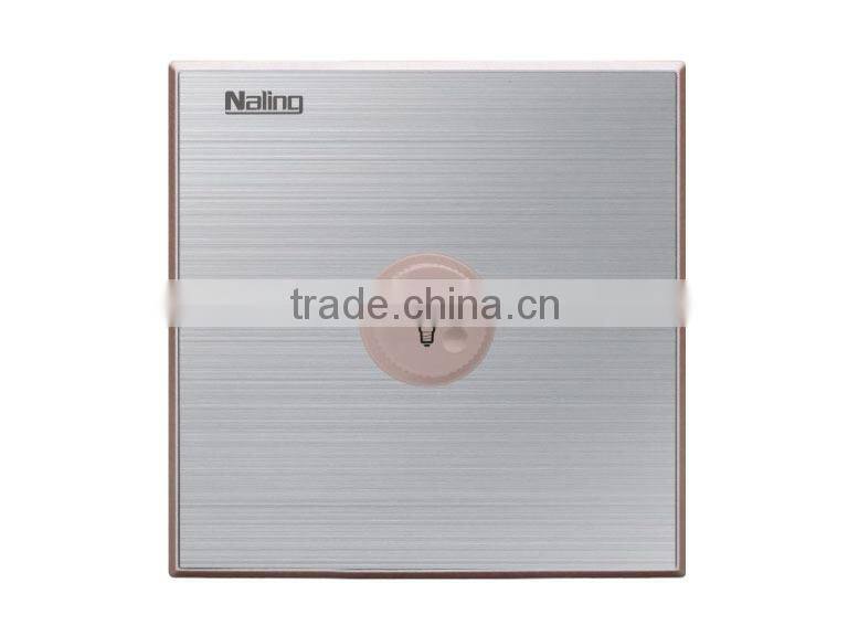 Dimmer Switch 750W Brushed stainless steel electrical wall switch from factory