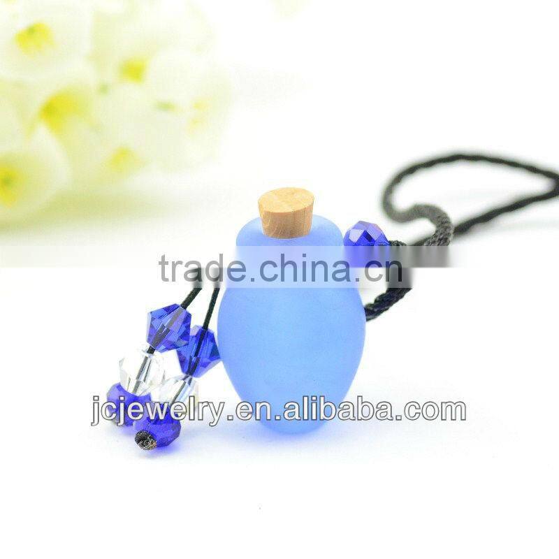 Aromatherapy Bottle glass perfume bottle pendant necklace Mineral jewelry