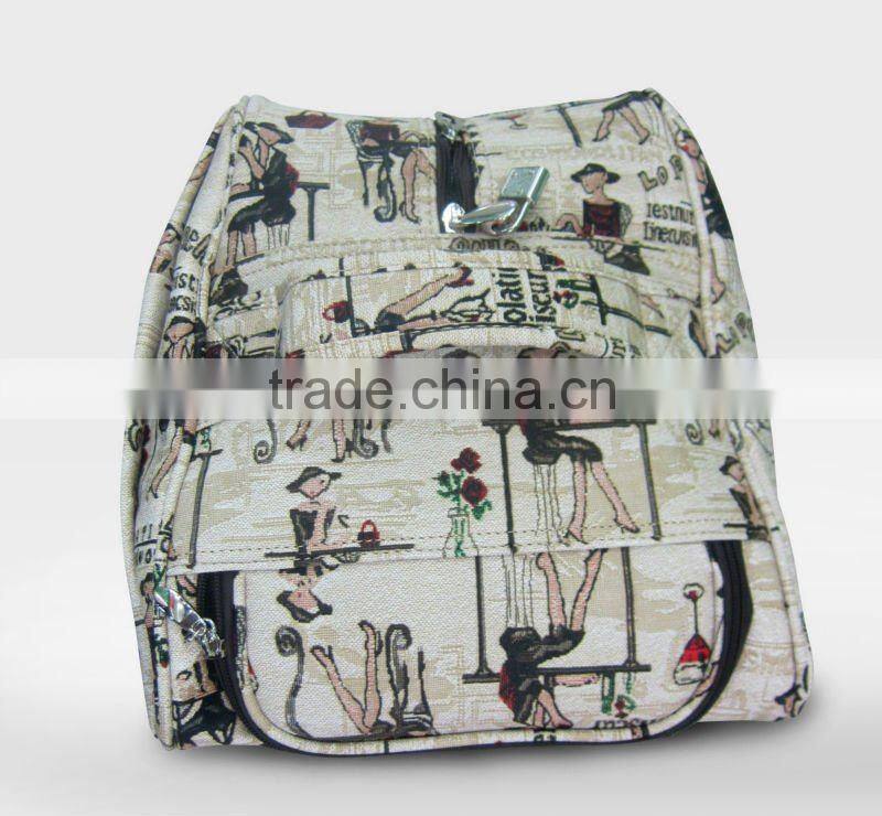 Welcome OEM!!Best Design Polyester Decorative Pattern Travel Luggage Bag