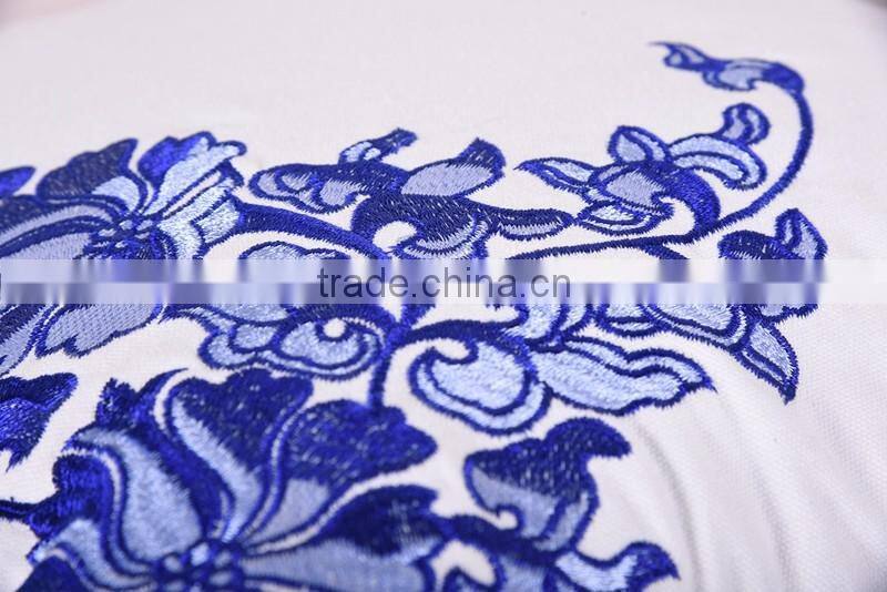 china supplier competitive price cotton fabric ready made embroidered cushions