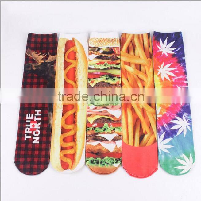 Factory wholesale 3D digital print men sports socks