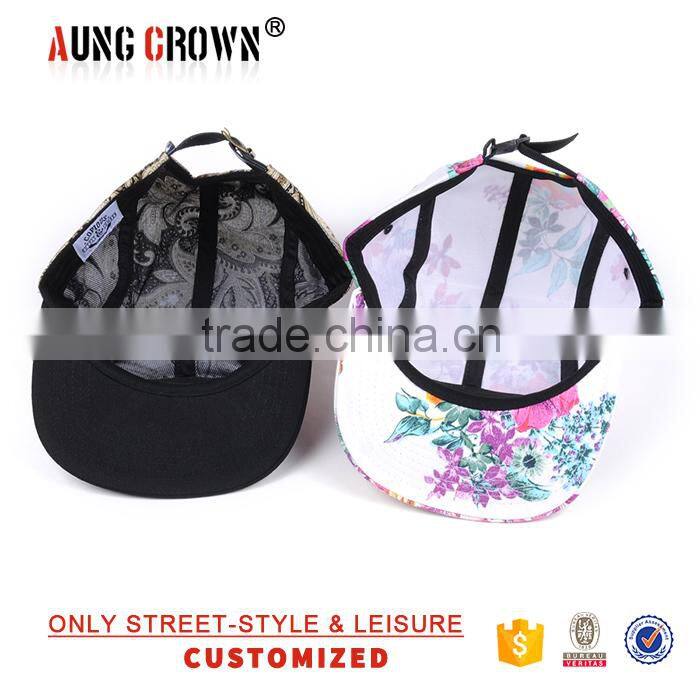 Hip Hop Flat Brim Blank 100% Cotton Snapback Hat