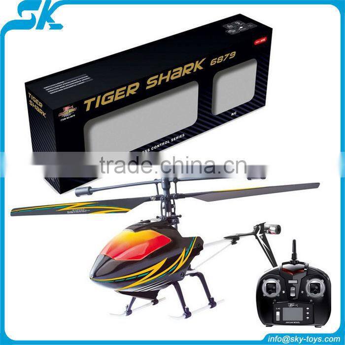 Mini helicopter 4ch with gyro 6879 single blade helicopter 4 ch rc helicopter