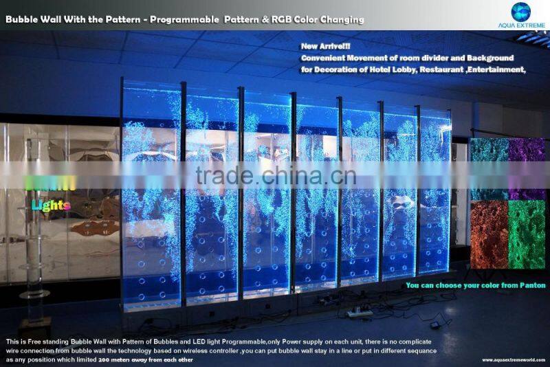 Digital Control LED water bubble wall , Computer Programe Dancing LED Bubble