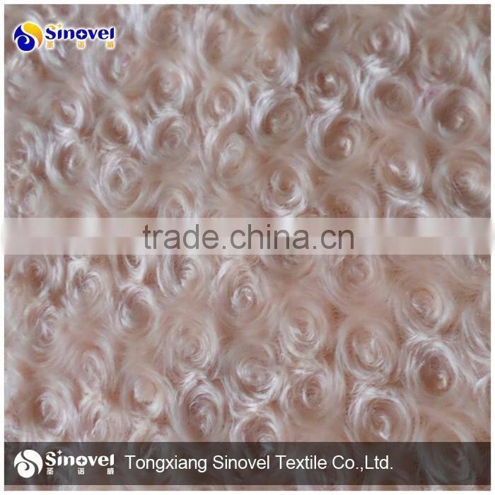 Long Pile Plush Fake Fur Fabric , PV Plush Fabric