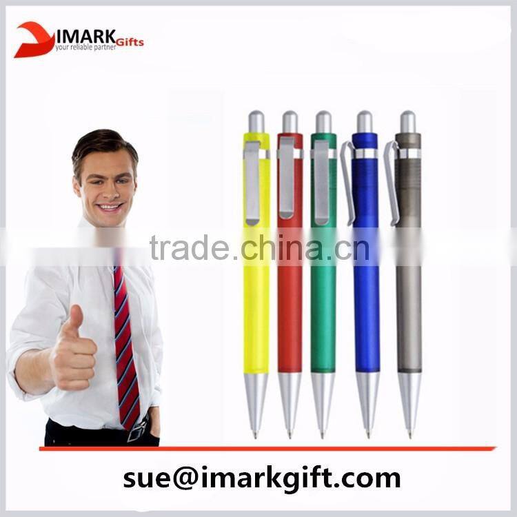 good writing plastic ballpoint pen promotional roller pen
