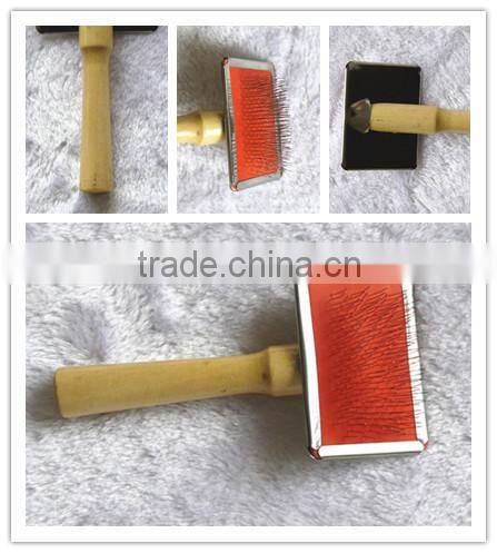 Wooden slicker brush for small pets on discount