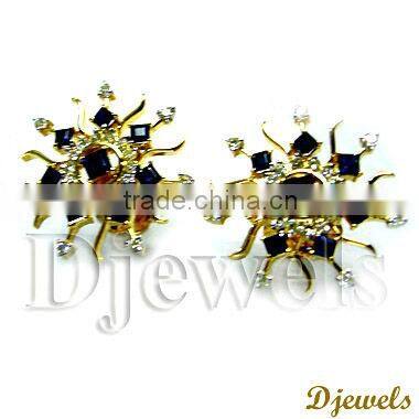 Diamond Earrings, Stylish Earrings, Diamond Gold Earrings