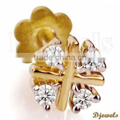 Diamond Nose Pins, Diamond Jewelry, Gold Nose Pins
