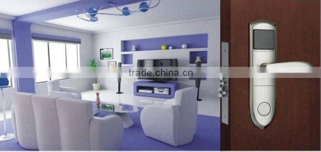 Top seller RF card european door lock 4AA batteries standalone ,imported PCB