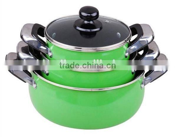 6pcs green colour cooking pot
