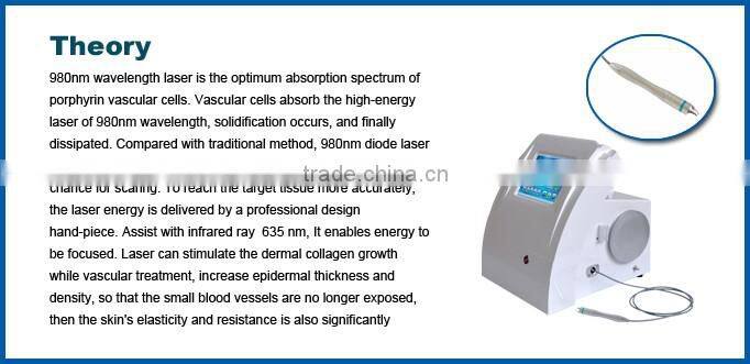 portable 980nm diode laser Endovenous veins laser treatment machine