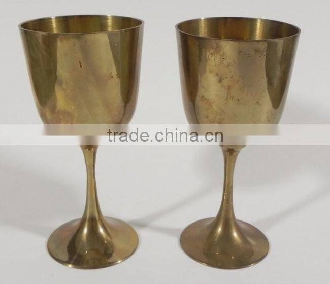 BPA FREE 100% PURE COPPER WINE GOBLET GLASSES, EMBOSSED DESIGN SOLID COPPER MARTINI