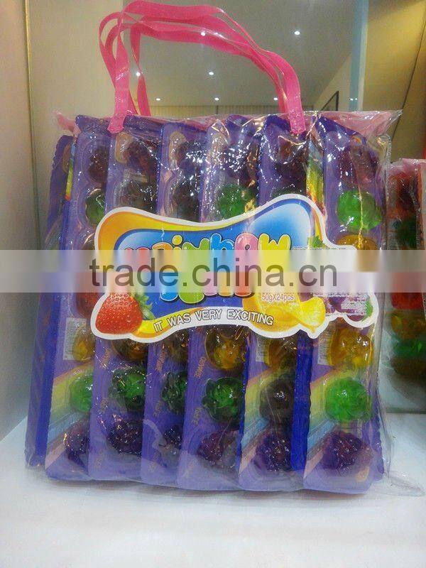 assorted mini fruit jelly in cups