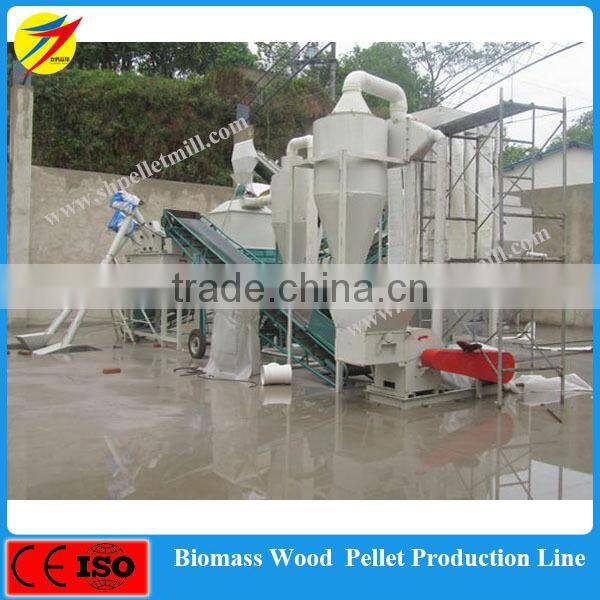 Wood stalk peanut shells rice husk biomass pellet production line from Double Crane