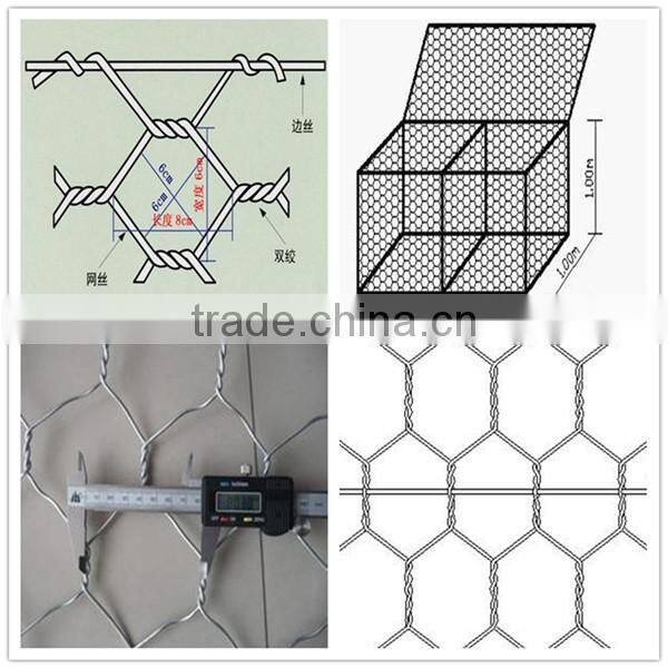 2mx1mx1m Heavy Duty Galvanized hexagonal wire mesh type gabion mattres