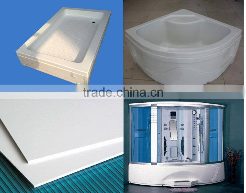 recycled hard white abs plastic sheet for bathtub and shower tray sanitary ware