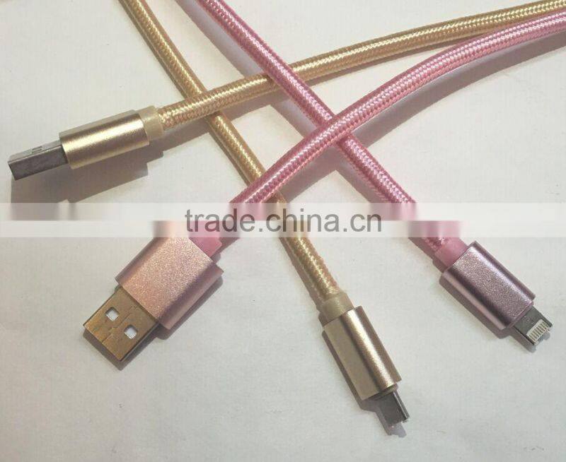 Wholesale magnetic usb cable brained usb cable two connectors for Samsung and IOS mobile phone