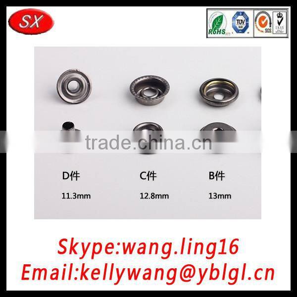 Guangdong manufacturer custom made OEM prong snap buttons, aluminum botton