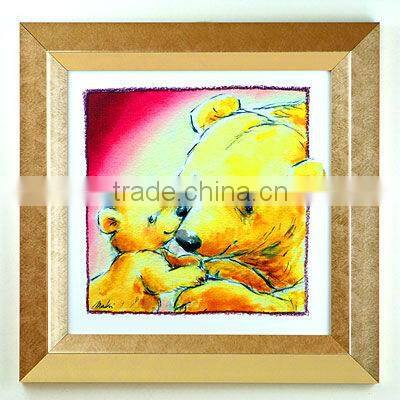 painting of bears with frames