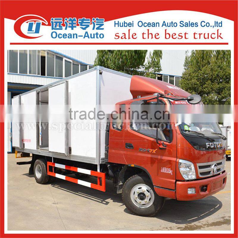 Foton manual gearbox 8ton refrigerated van trucks sale