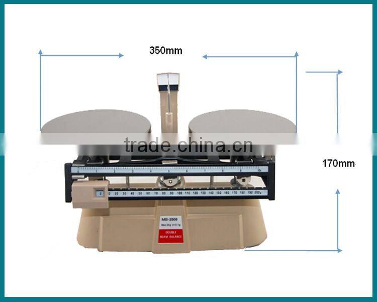 2kg 0.1g mechanical dial double ruler scale