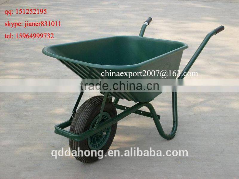 Europe Plastic Garden Wheel Barrow with 4.00-8 Rubber Wheel WB6414