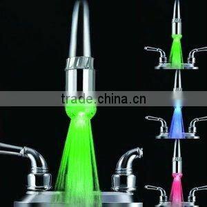 temperature sensing led basin faucet