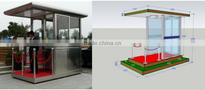 high quality security guard booth/ sentry box/ shop kiosk for sale