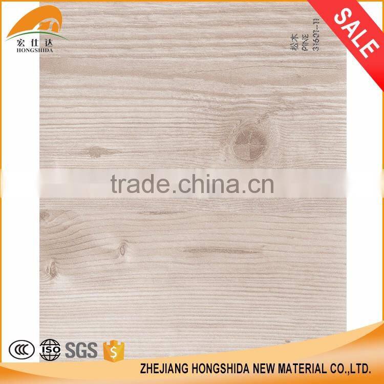 High glossy wood grain pvc membrane pvc decorative film for kitchen wall and floor