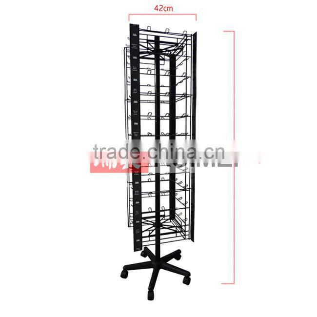4-Faces Portable Floor Heavy Duty Rotating Display Stand Turntable